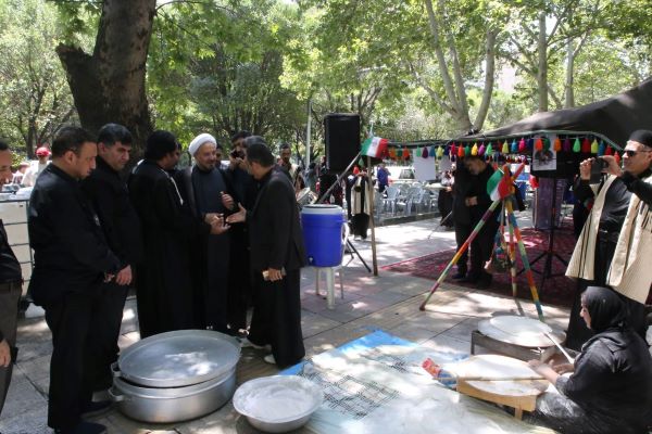 حضور رئیس ستاد هماهنگی کانون های فرهنگی هنری مساجد کشور در خیمه گاه عزاداری« بهون بختیاری شهدای زاگرس»