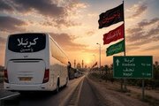 تدارک ۱۵۰ دستگاه اتوبوس برای انتقال عزاداران آیین بدرقه قائد شهید از بصره به نجف اشرف