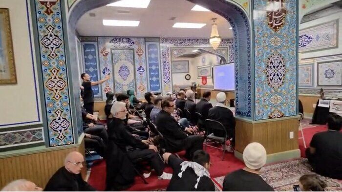 برگزاری آیین سوگواری آقای شهید ایران در مسجد مناسس آمریکا