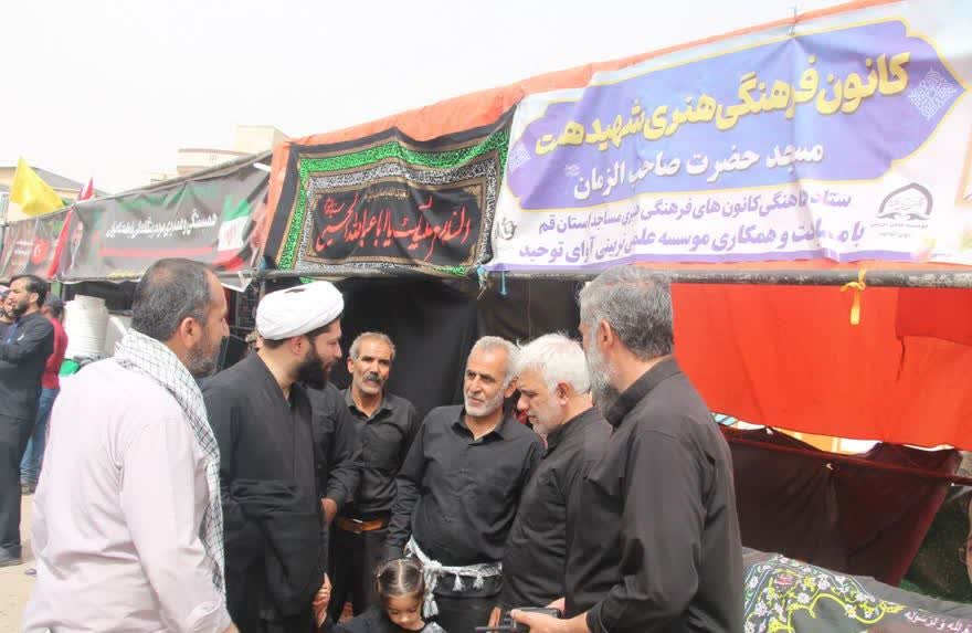 بازدید معاون ساماندهی و شبکهسازی ستاد کانونهای مساجد کشور از مواکب کانونهای مساجد قم