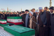 اقامه باشکوه نماز بر پیکر مطهر رهبر شهید ایران در قم