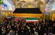 حضور گسترده طلاب و علمای مذاهب مختلف در آستان مطهر علوی برای تشییع رهبر شهید