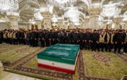 ندای لبیک یاحسین علیه‌السلام عراقی‌ها در تشییع رهبر شهید