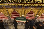 برگزاری مراسم تشییع خانواده رهبر شهید در آستان مقدس حضرت عباس(ع)