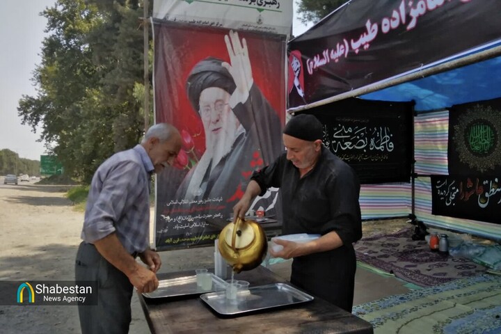 مواکب امامزادگان گلستان میزبان زائران «رهبر شهید»