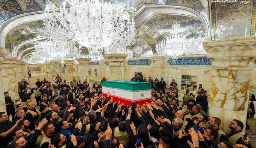 ورود پیکر رهبر شهید به کربلا؛ حرم امام حسین(ع) برای برگزاری مراسم تشییع آماده شد+ فیلم