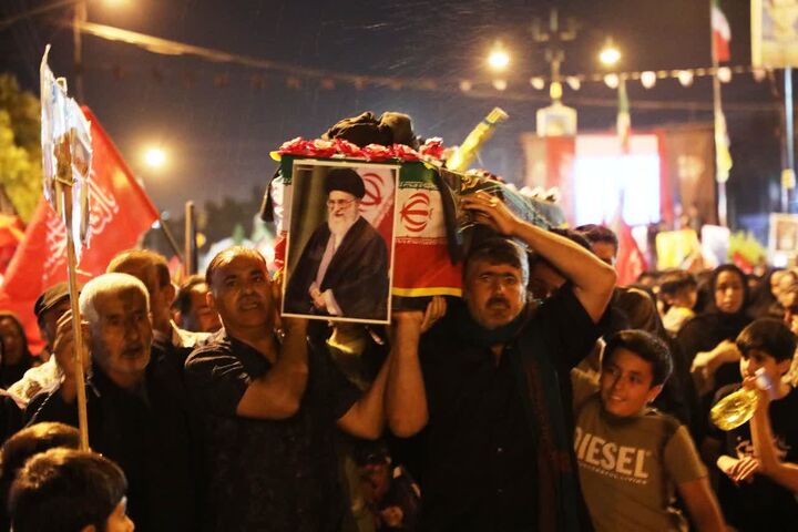 یاسوجی ها با عزاداری و تشییع نمادین، یاد قائد شهید امت را گرامی داشتند