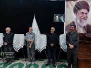 لحظاتی از رونماییِ طرح «نائب‌الشهید ستارگان مسجد» در کرمان با حضور خانواده شهدا