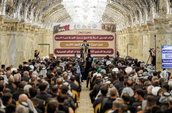 بیش از هزار موکب حسینی در سیزدهمین همایش سالانه موکب‌داران اربعین در نجف گرد هم آمدند
