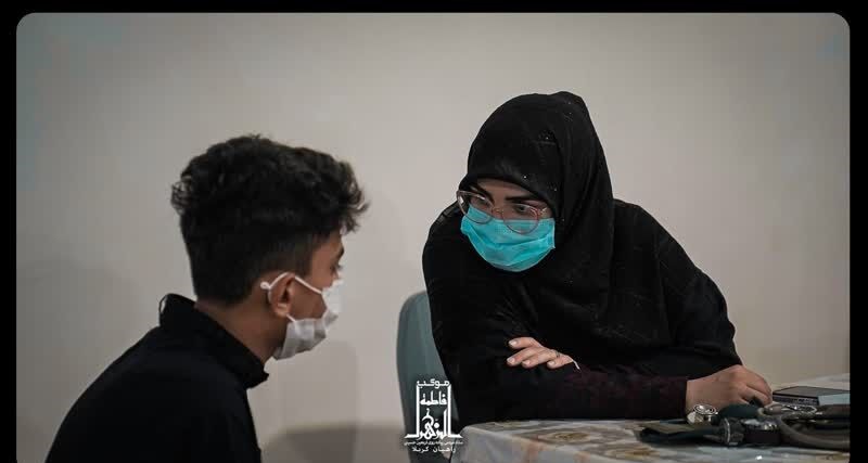 تدارک امکانات پزشکی و رفاهی در موکب فاطمه الزهرا(س) / میزبانی از ۷ هزار زائر در طریق الحسین(ع) 