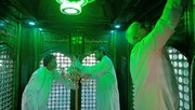 غبارروبی آستان‌مقدس امامزاده سید محمد علوی(ع)