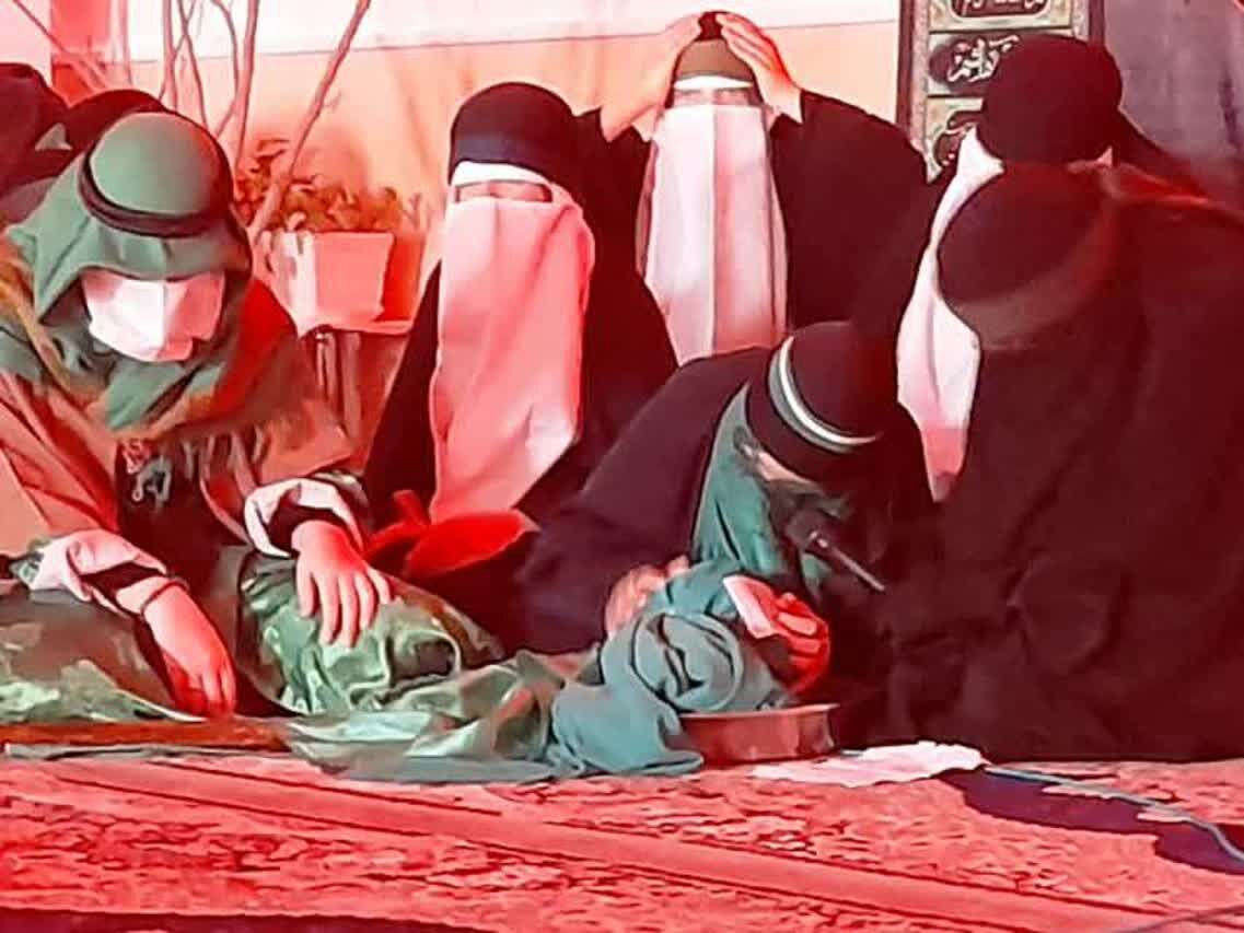 تعزیه سه‌ساله کربلا در لامرد؛ روایت مصائب حضرت رقیه(س) با یاد دختران شهید