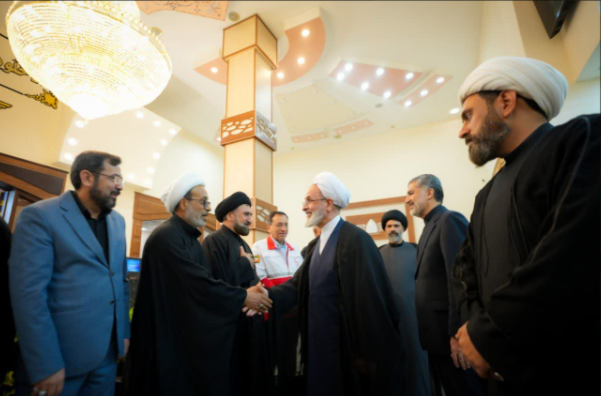 آیت‌الله اعرافی با پیام قدردانی از ملت و مراجع عظام عراق وارد نجف شد+ عکس