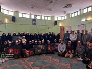 آئین بدرقه کاروان بهداشت و درمان کرمان برای خدمت به زوار اربعین در مشایه