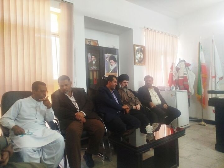 بازدید سرپرست ستاد کانون‌های فرهنگی هنری مساجد از جمعیت هلال احمر میرجاوه