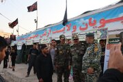 جانشین نیروی زمینی ارتش از موکب‌های مستقر در مرز خسروی بازدید کرد