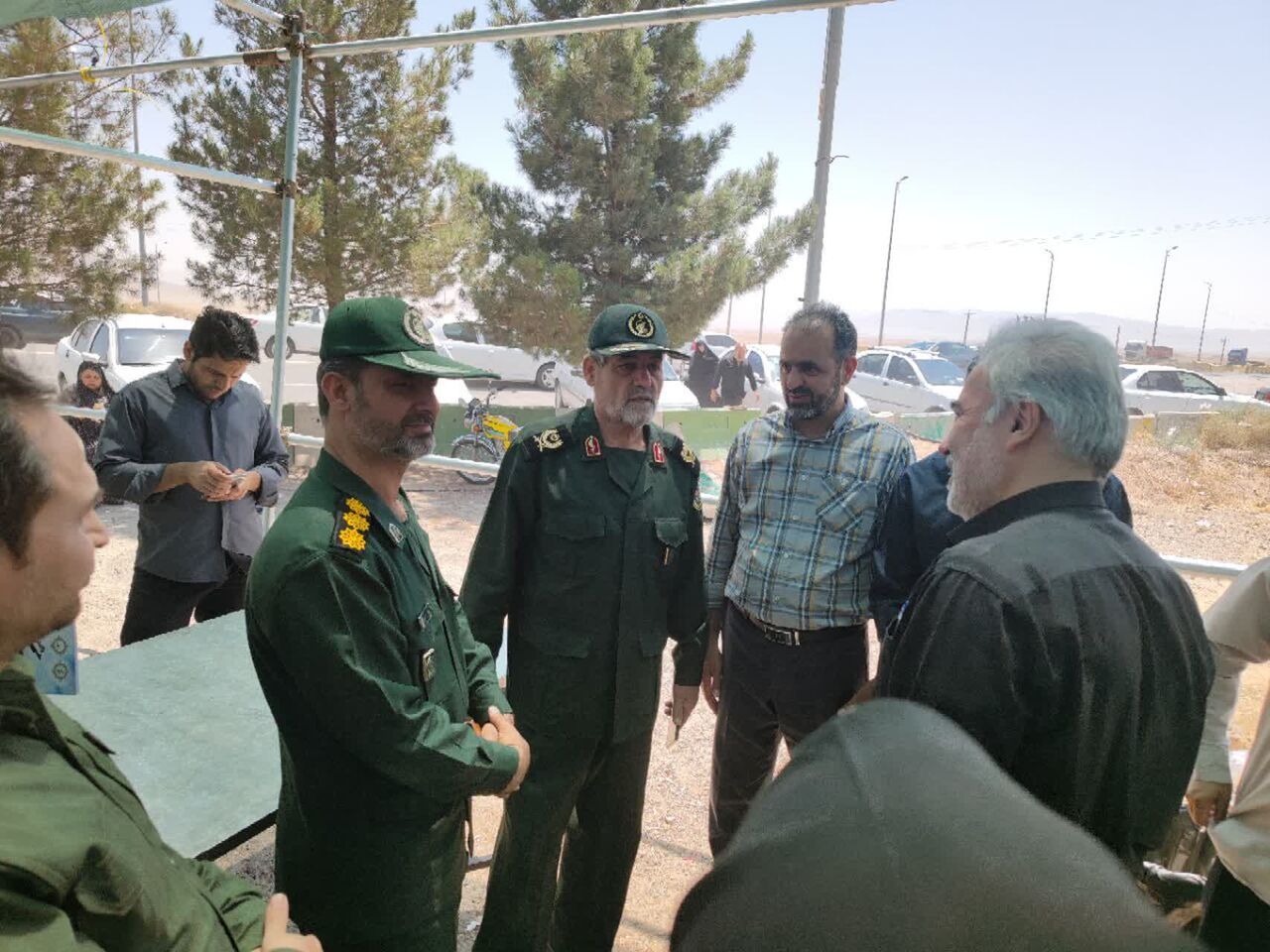 بازدید میدانی دستیار ارشد فرمانده قرارگاه مرکزی خاتمالانبیا(ص) از موکب شهر جدید امیرکبیر