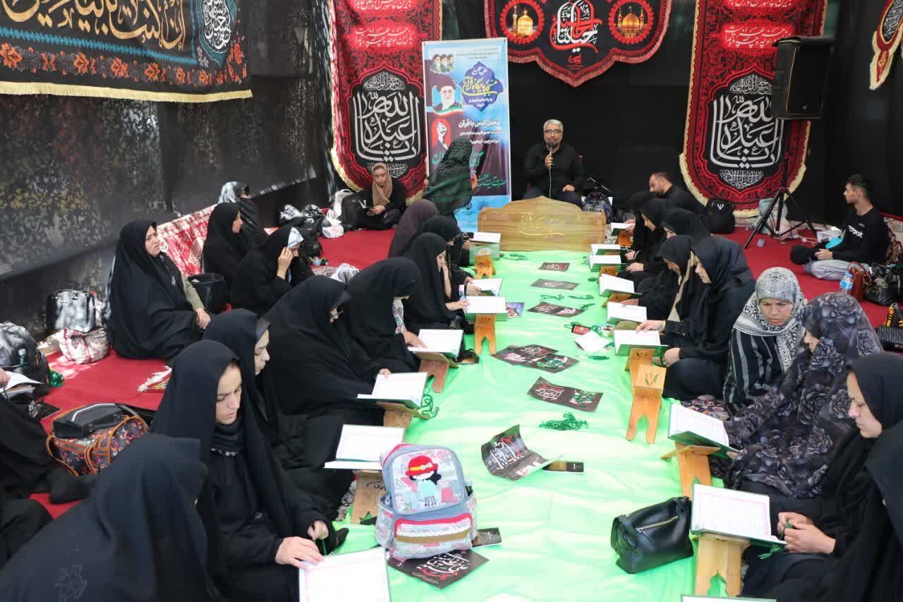 تلاوت قاری بین‌المللی قرآن در موکب امام جعفر صادق(ع)؛ «مسجد، پایگاه قرآن» در مسیر اربعین جان گرفت