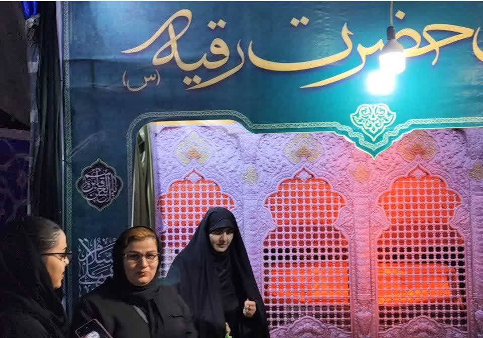 از پویش اهدای چادر تا سفره حضرت رقیه(س) / خدمترسانی موکب حضرت رقیه(س) در میدان شهدای ذهاب