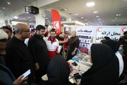 روایت تصویری از بازدید رئیس هلال‌احمر و استاندار کرمانشاه از مرز خسروی