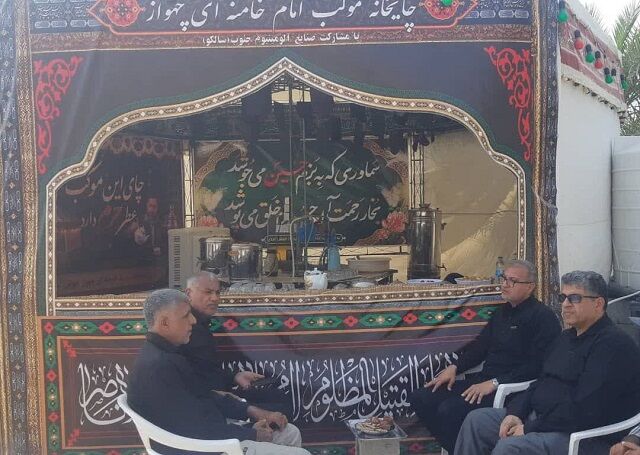 بازدید مدیر ستاد کانون‌های فرهنگی هنری مساجد هرمزگان از موکب شهید امام خامنه‌ای روستای چهواز