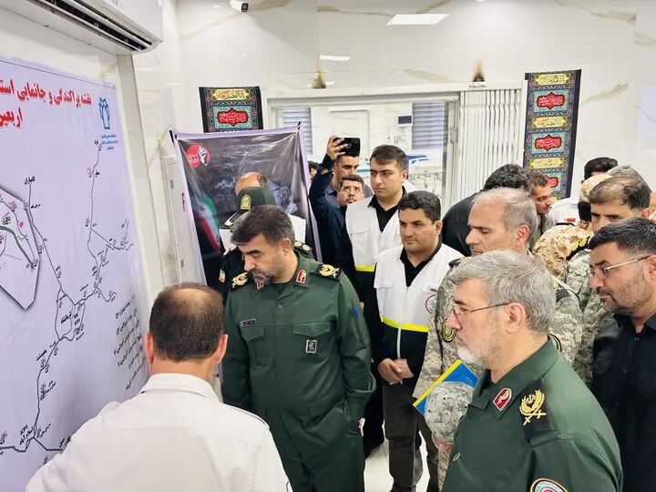 بازدید جانشین سپاه حضرت نبی‌اکرم(ص) از مرکز فوریت‌های پزشکی و خدمات سلامت ثارالله در مرز خسروی