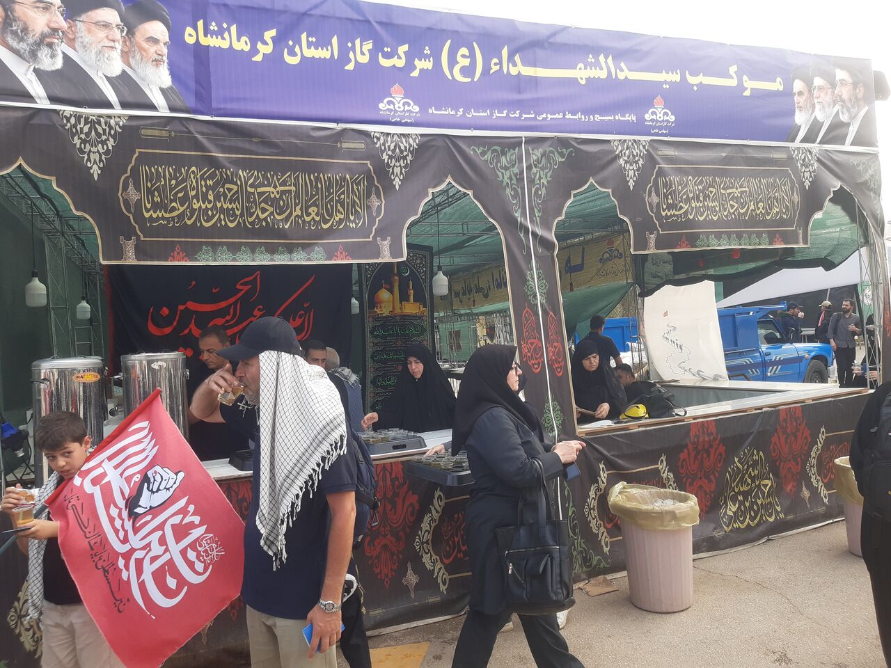 ضیافت کریمانه موکب سیدالشهدا(ع) شرکت گاز کرمانشاه برای زائران اربعین/ ارائه خدمات شبانه‌روزی از غذای گرم تا اسکان