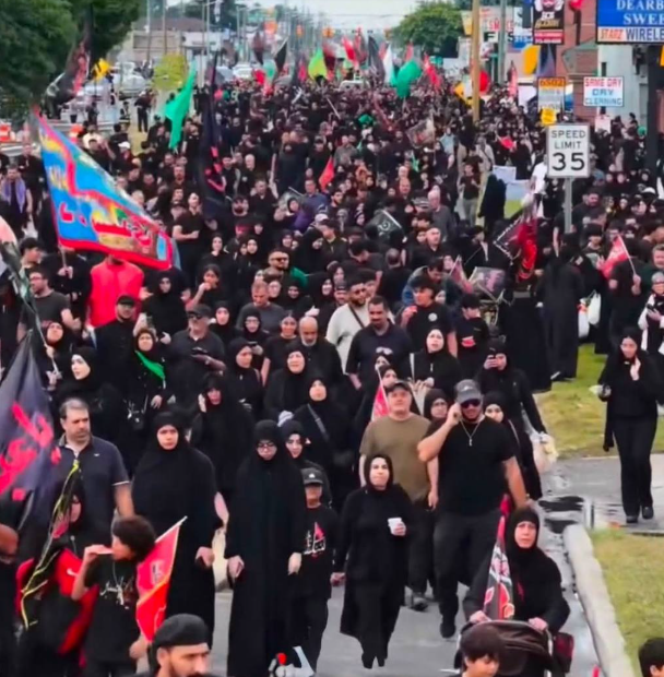 هزاران نفر «راهپیمایی اربعین» را در دیربورن میشیگان آمریکا برگزار کردند + عکس