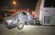 برخورد اتوبوس با پژو؛ ۳ نفر جان باختند