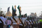 موکب «بنی عامر» با اجرای هنر آئینی در مسیر کربلا