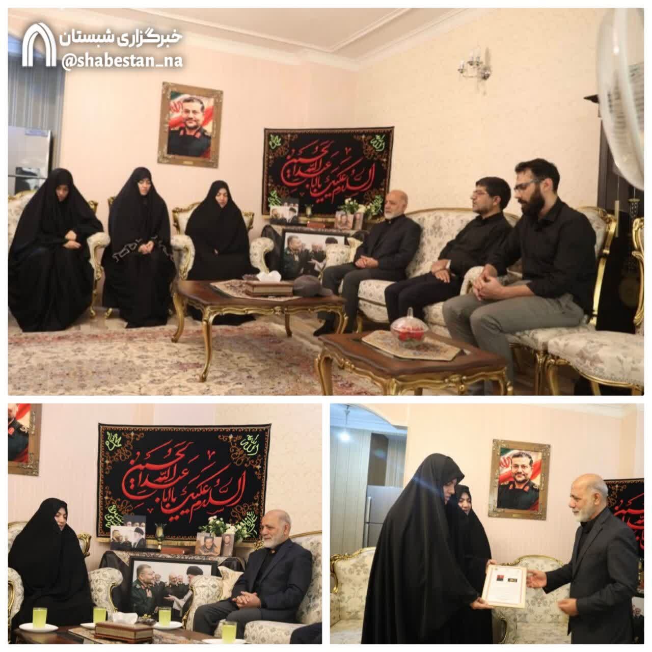 سرلشکر عبداللهی با خانواده شهید غلامرضا سلیمانی دیدار کرد