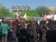 عاشقان کربلا پیاده راهی حرم حضرت عبدالعظیم(ع)