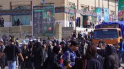 پرچم خونخواهی رهبر شهید امت در مسیر عشق؛ شکوه جاماندگان اربعین در کوهدشت