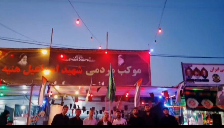 فعالیت موکب مردمی شهید اسماعیل هنیه در مرز باشماق با همراهی بچه‌های مسجدی