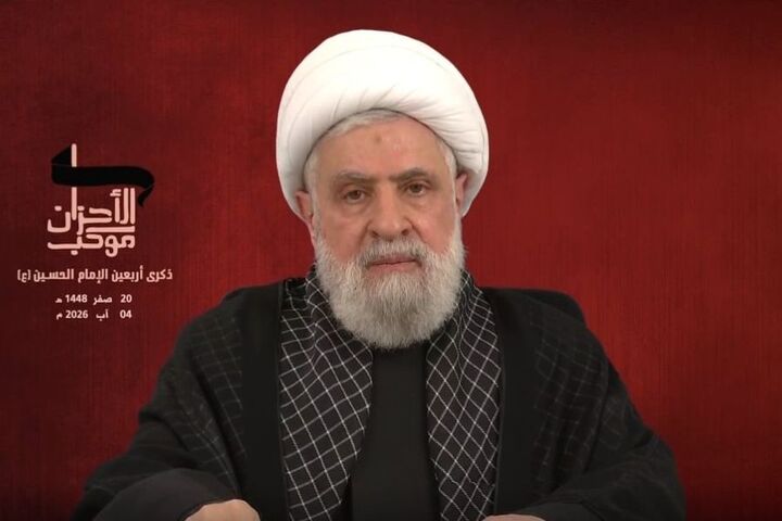 شیخ نعیم قاسم: راه امام حسین(ع) تا ظهور ادامه دارد؛ مقاومت از کربلا الهام می‌گیرد