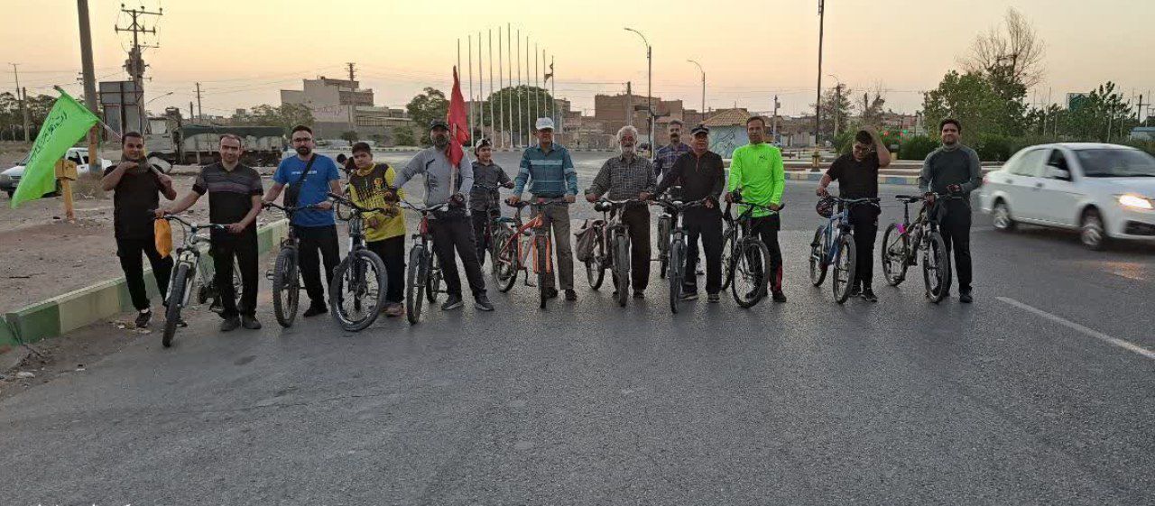 همایش رکاب‌زنی ورزشکاران آران و بیدگل به مناسبت اربعین حسینی برگزار شد