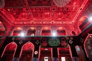 حرم امام حسین(ع) در آستانه ارتحال خاتم النبیین(ص) سیاه پوش شد