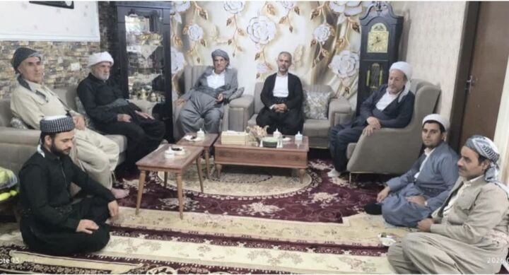دیدار مسئول مرکز بزرگ اسلامی و اعضای شورای افتاء بانه با ماموستا رحمان‌پناه