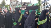 تشییع نمادین جاماندگان حرم رضوی در نکا و داغ شهادت خورشید ولایت