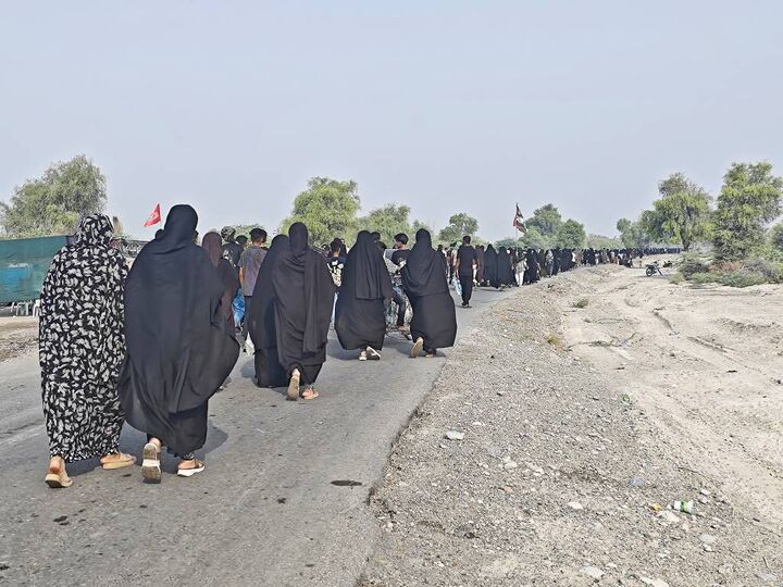 طنین ارادت در شرق هرمزگان؛ سیل عاشقان رضوی در مسیر «شاه مرعش» میناب جاری شد