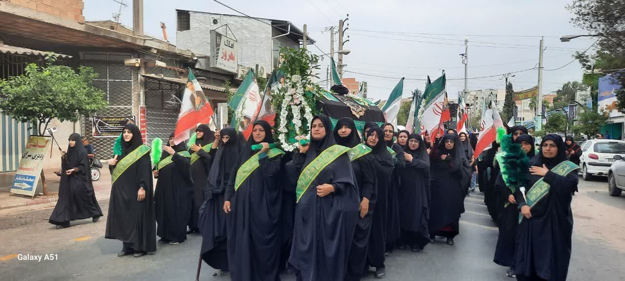 تشییع نمادین جاماندگان حرم رضوی در نکا و داغ شهادت خورشید ولایت