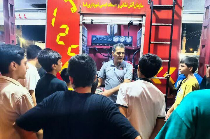 بچه‌های مسجد در ایستگاه آتش‌نشانی؛ یک تجربه متفاوت برای نوجوانان فسا