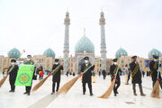عزاداری خادمان مسجد جمکران برای شهادت ابالمهدی (عج)