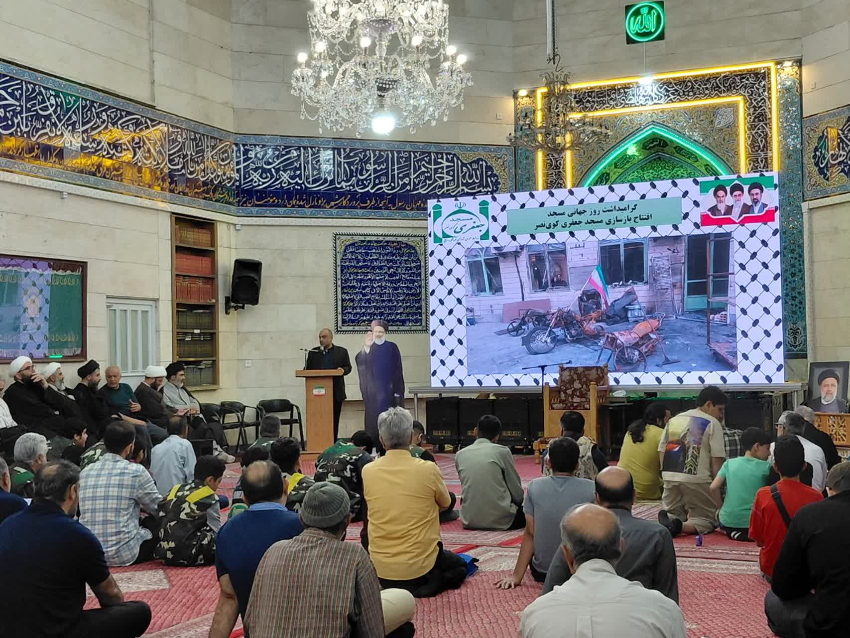 روایت مسجدی که پس از آتش سوزی در اغتشاشات میدان خدمت را ترک نکرد