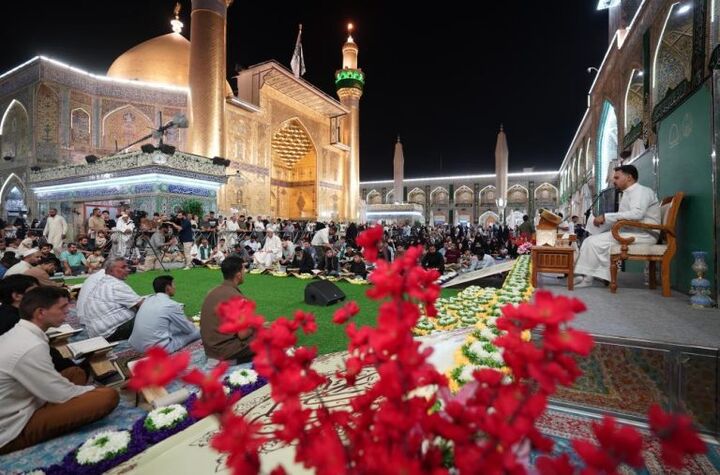 برگزاری محفل قرآنی در حرم مطهر علوی به مناسبت آغاز هفته بین‌المللی صادقین