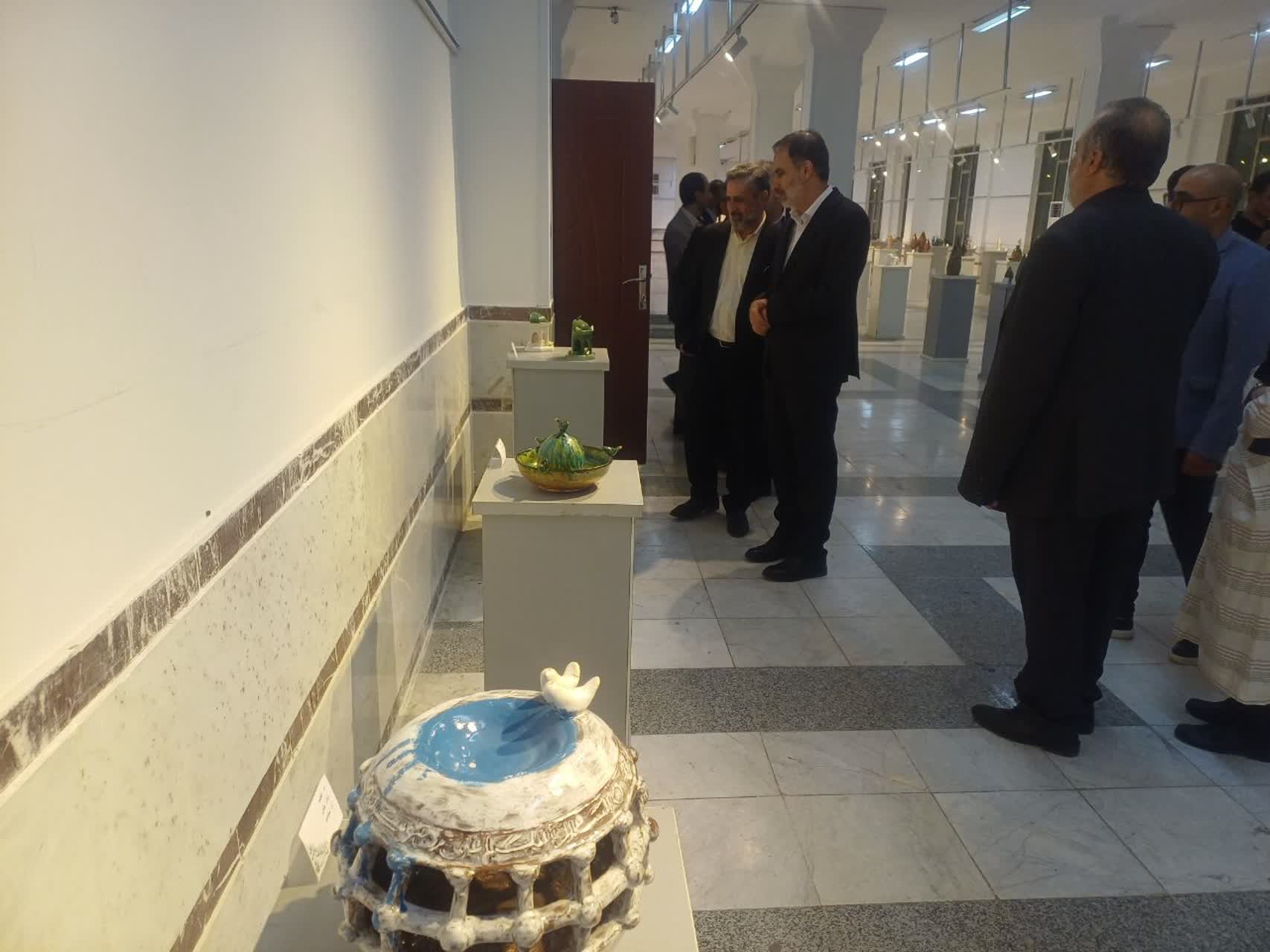 گشایش نمایشگاه آثار سفال و سرامیک نخستین جشنواره ملی سفال و سرامیک رضوی دراستان سمنان