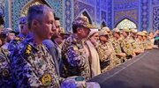 تجدید میثاق فرمانده قرارگاه پدافند هوایی خاتم الانبیا و نیروی پدافند هوایی ارتش با رهبر شهید انقلاب