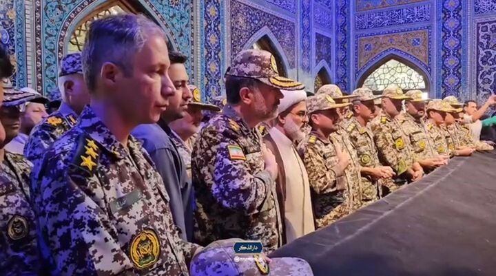 تجدید میثاق فرمانده قرارگاه پدافند هوایی خاتم الانبیا و نیروی پدافند هوایی ارتش با رهبر شهید انقلاب