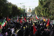 استقبال باشکوه از کاروان نمادین ورود بانوی کرامت به قم