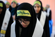 دختران دانش‌آموز بسیجی مهمان نماینده ولی‌فقیه در خراسان جنوبی